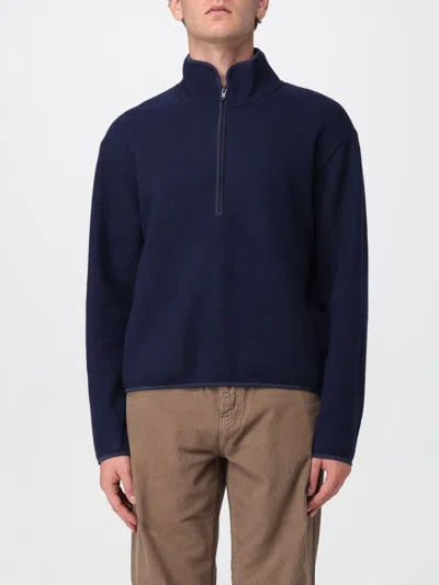 Sunflower Wool Half Zip Sweatshirt In Blue