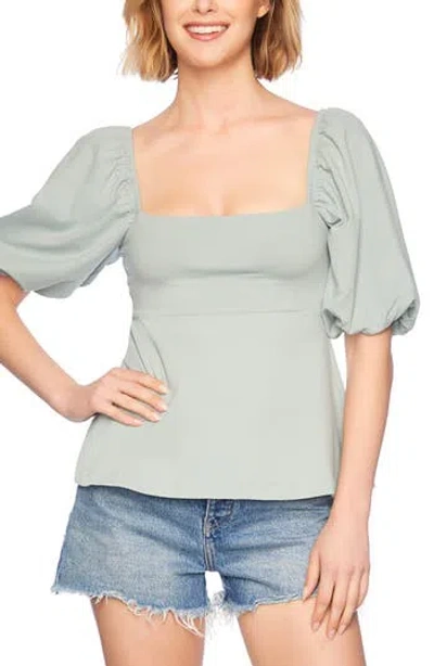 Susana Monaco Puff Sleeve Top In Blue