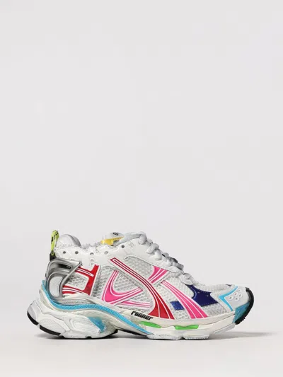 Balenciaga Mesh And Nylon Multicolor Worn-out Effect Runner Sneakers Shoes In Multi