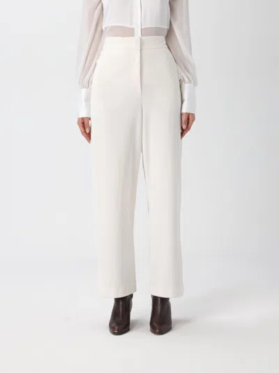 Mm Max Mara Pants  Woman Color Ivory In White