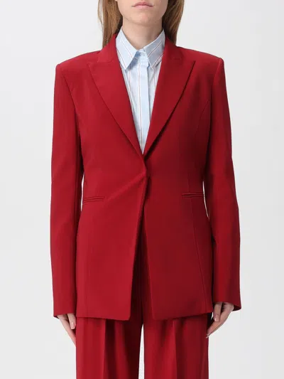 Patrizia Pepe Button Jacket In Red