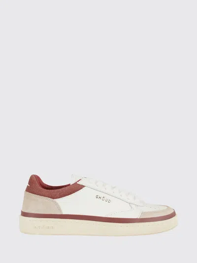 Ghoud Ghōud 'pads' Sneakers In White And Beige Leather In Red