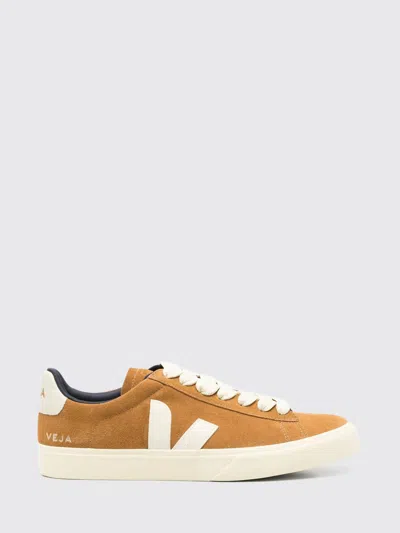 Veja Bold Suede Sneakers With Contrast Heel Tab In Brown