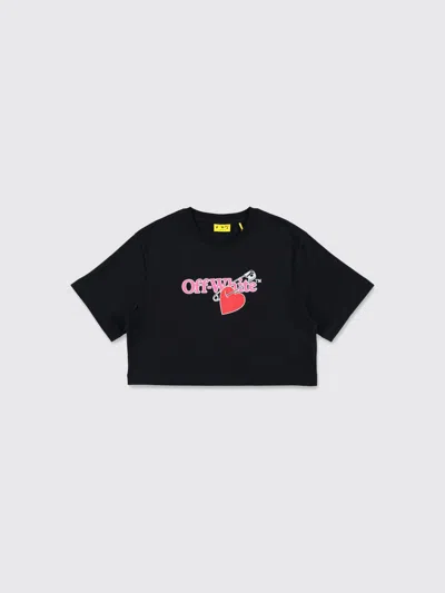 Off-white Heart Safety-pin T-shirt In Black