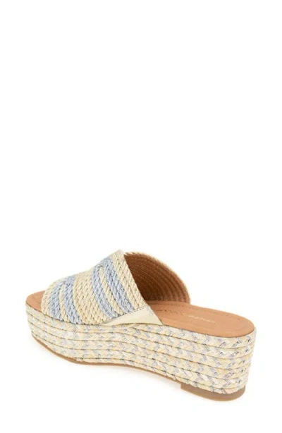 Andre Assous André Assous Serene Espadrille Platform Wedge Slide Sandal In Multi