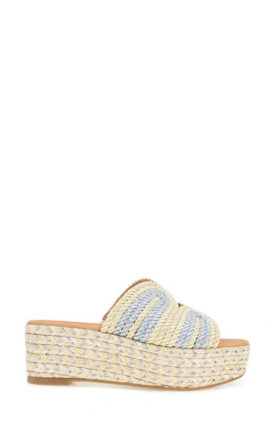 Andre Assous André Assous Serene Espadrille Platform Wedge Slide Sandal In Multi