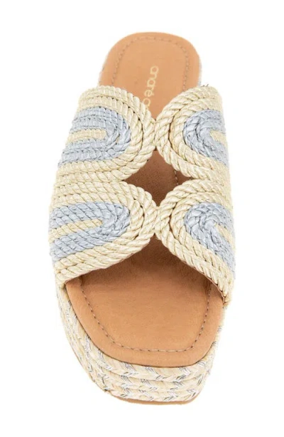 Andre Assous André Assous Serene Espadrille Platform Wedge Slide Sandal In Multi