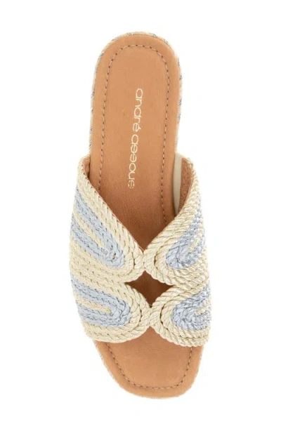 Andre Assous André Assous Serene Espadrille Platform Wedge Slide Sandal In Multi