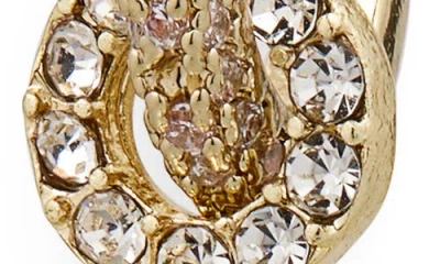 Nordstrom Rack Faux Pearl Drop Pavé Cubic Zirconia Hoop Earrings In Multi