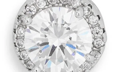 Nordstrom Rack 3-pack Assorted Halo Cubic Zirconia Stud Earrings In Metallic