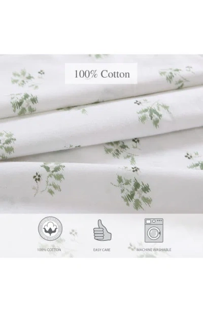 Stone Cottage Sketchy Ditsy 200 Thread Count Cotton Percale Sheet Set In White