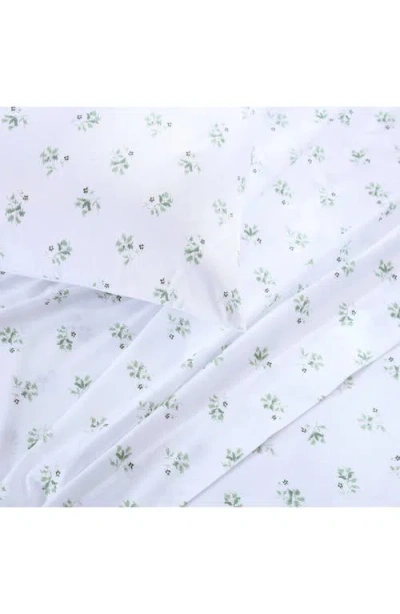 Stone Cottage Sketchy Ditsy 200 Thread Count Cotton Percale Sheet Set In White