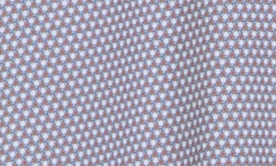 Construct Geometric Slim Fit Stretch Button-up Shirt In Purple