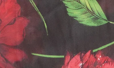 Afrm Los Angeles Zoe Mock Neck Mesh Top In Multi