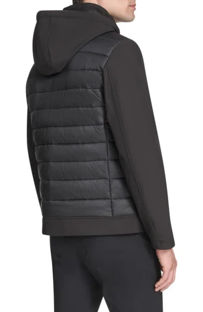 Kenneth Cole New York Quilted Zip-up Jacket In Black
