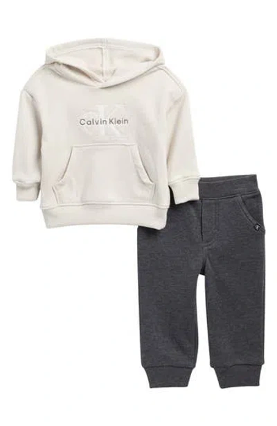 Calvin Klein Ck Embroidered Hoodie & Joggers Set In Multi