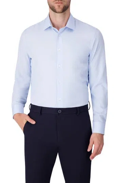 Report Collection Geometric Print Slim Fit Stretch Dress Shirt In Blue