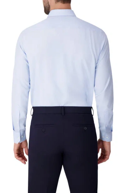 Report Collection Geometric Print Slim Fit Stretch Dress Shirt In Blue