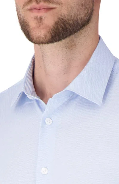 Report Collection Geometric Print Slim Fit Stretch Dress Shirt In Blue