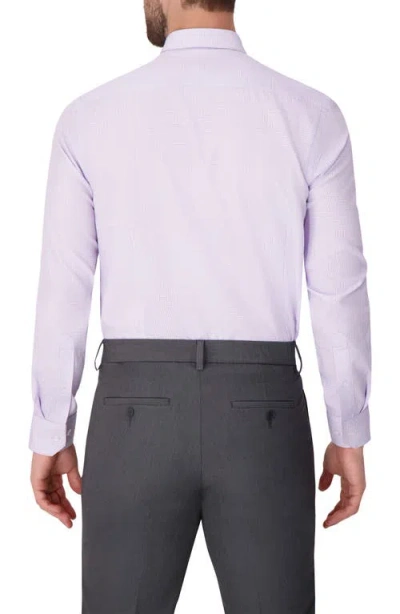Report Collection Solid Slim Fit Stretch Dress Shirt In Purple