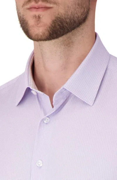 Report Collection Chevron Print Slim Fit Stretch Dress Shirt In Purple