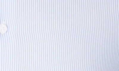 Report Collection Stripe Print Slim Fit Stretch Dress Shirt In Blue