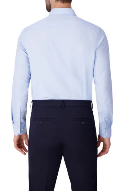 Report Collection Geometric Print Slim Fit Stretch Dress Shirt In Blue