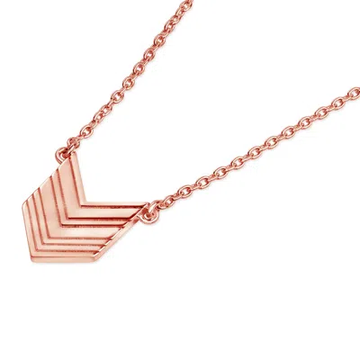 Lucy Quartermaine Women's Art Deco Arrow Pendant In Rose Gold Vermeil In Gold