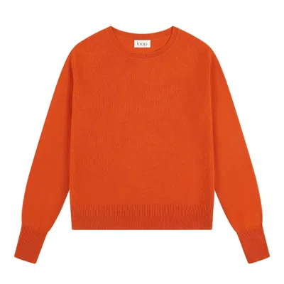 Loop Cashmere Women's Cashmere Crew Neck Sweater In Marmalade Orange