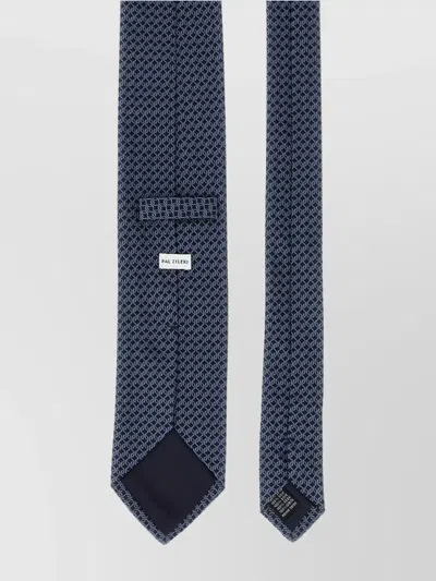 Pal Zileri Patterned Silk Tie Ties And Papillon Blue In Blue