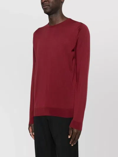 John Smedley Lightweight Long Sleeve Crew Neck Knit In Brown