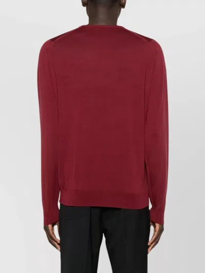 John Smedley Lightweight Long Sleeve Crew Neck Knit In Brown