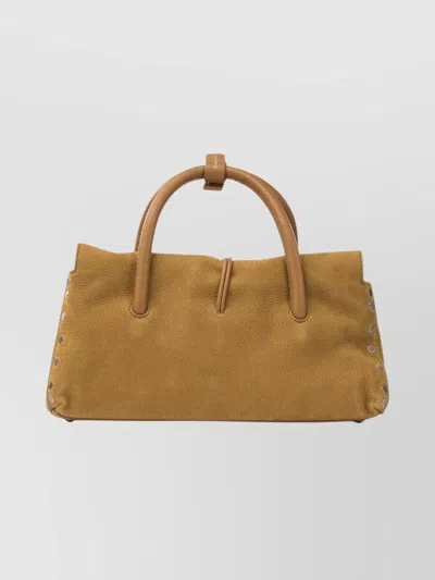 Zanellato Dotta Jones Shoulder Bag With Adjustable Strap In Brown