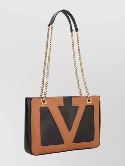 Valentino Chain Strap Two-tone Shoulder Bag Collection In Multi