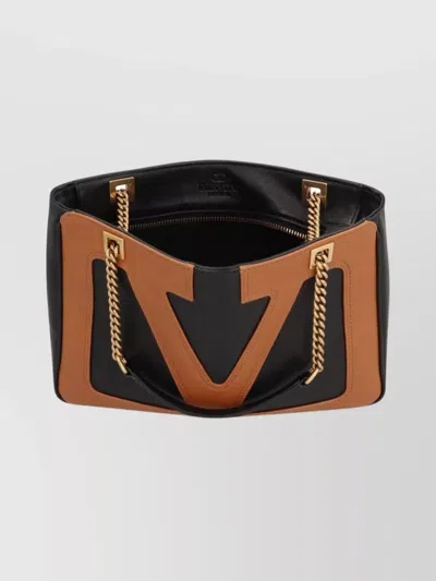 Valentino Chain Strap Two-tone Shoulder Bag Collection In Multi