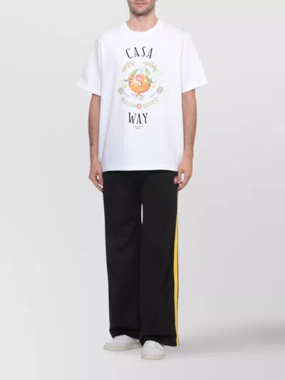 Casablanca Print T-shirt In White