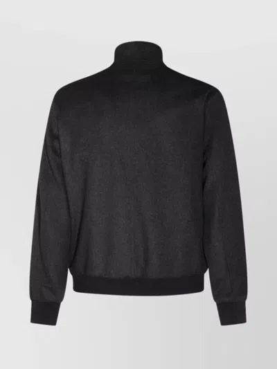 Zegna Modern High Collar Jacket Featuring Pockets In Multi