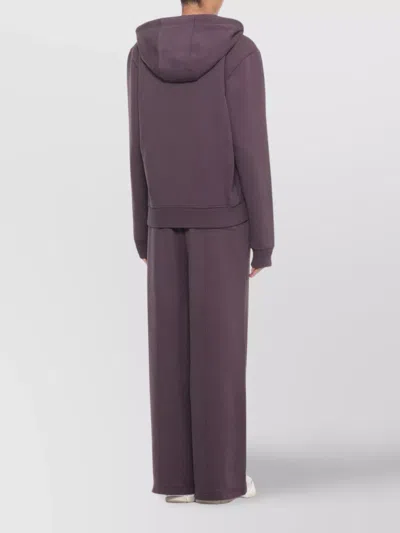 Casablanca Hooded Sweatshirt With Drawstring And Pockets In Burgundy