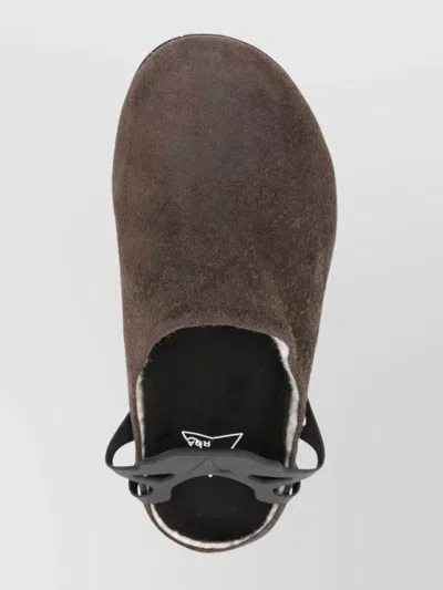 Roa Closed-toe Fedaia Slippers With Unique Heel Strap And Rugged Sole In Brown