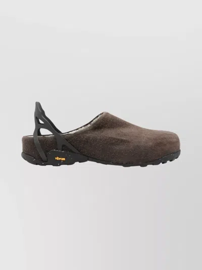 Roa Closed-toe Fedaia Slippers With Unique Heel Strap And Rugged Sole In Brown
