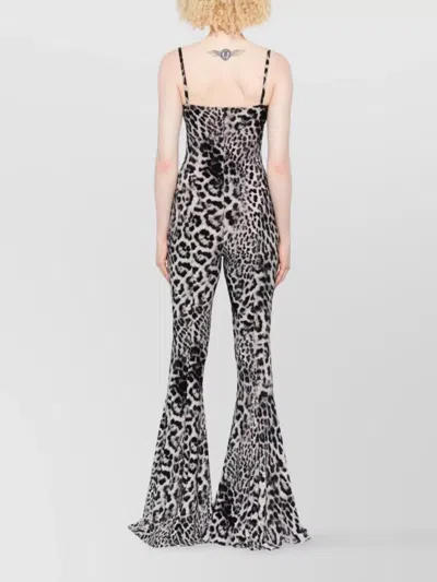 Norma Kamali Leopard Print Jumpsuit In Multi