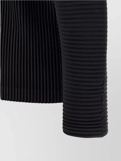 Issey Miyake September Knitwear Long Sleeve Sweater In Black