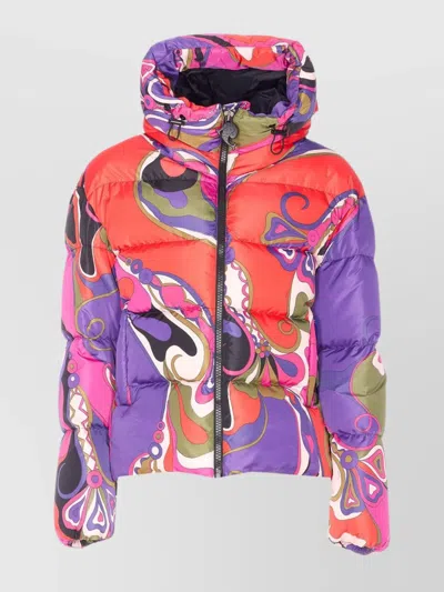 Pucci Abstract-print Puffer Jacket Clothing In Multi