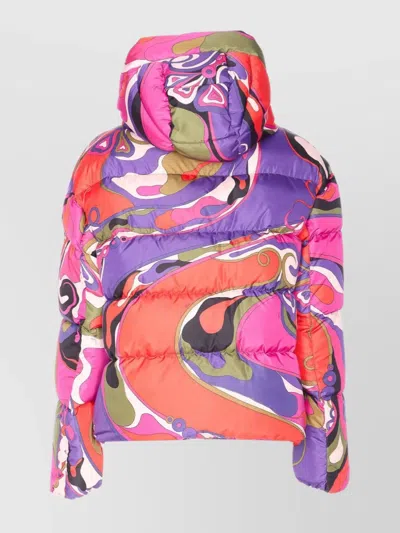 Pucci Abstract-print Puffer Jacket Clothing In Multi