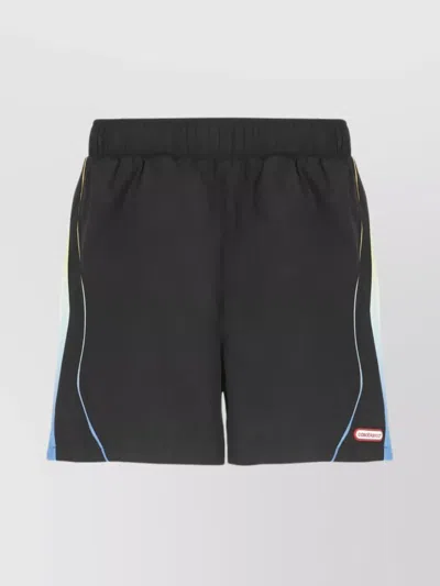 Casablanca Football Windbreaker Shorts In Black