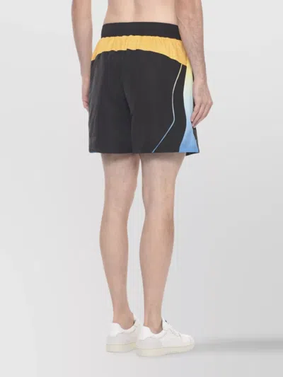 Casablanca Football Windbreaker Shorts In Black