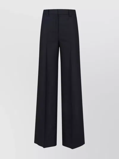 Incotex Wide Leg Trousers Button Detail In Blue