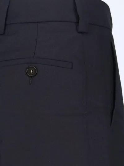 Incotex Wide Leg Trousers Button Detail In Blue
