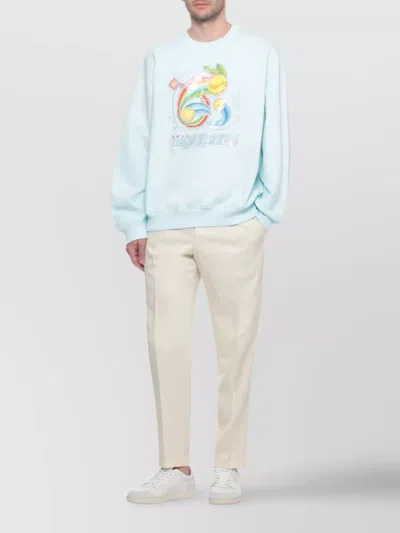 Casablanca Crew Neck Graphic Print Sweatshirt In Multi