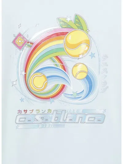 Casablanca Crew Neck Graphic Print Sweatshirt In Multi